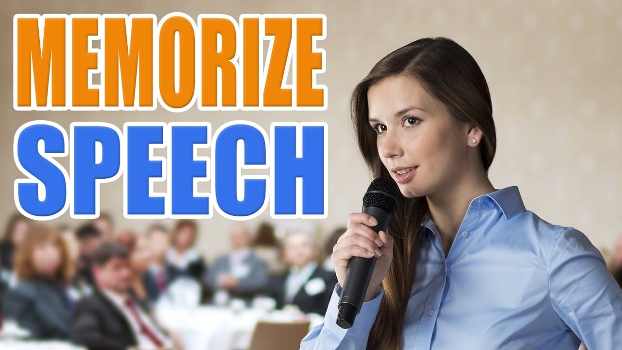 give a memorized speech