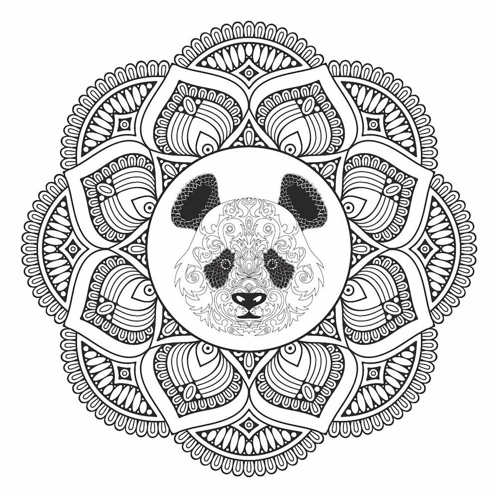Adult Coloring Pages   Panda Designs [Free Printable Sheets]