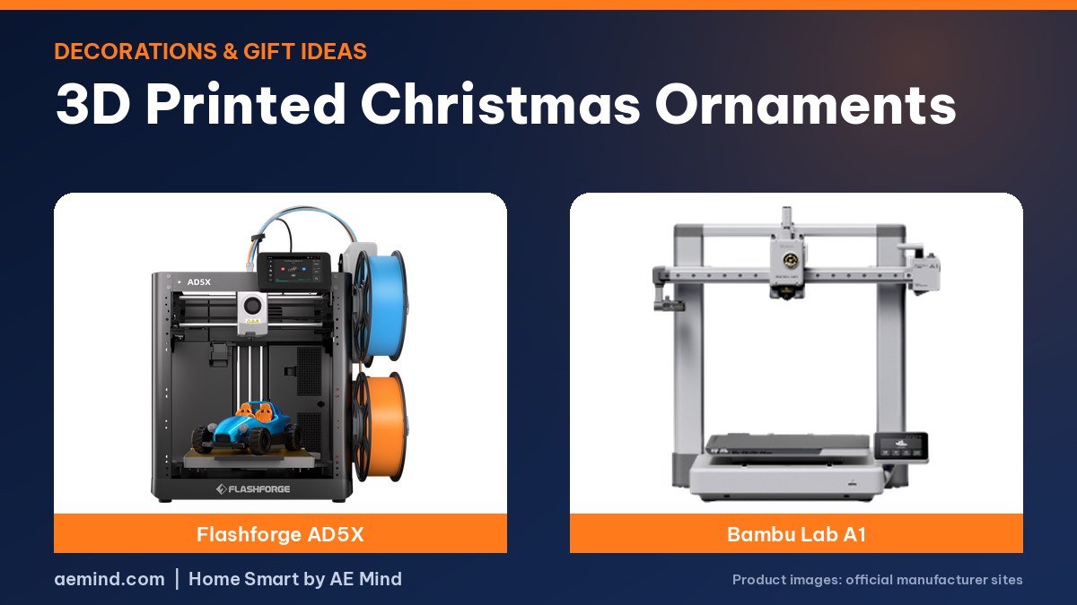 3D printed Christmas ornaments