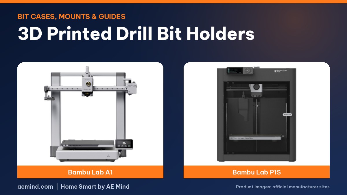 3D printed drill bit holder