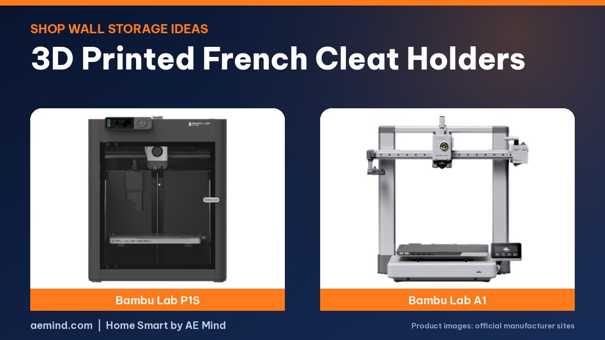 3D printed French cleat tool holders