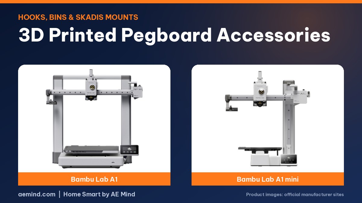 3D printed pegboard accessories
