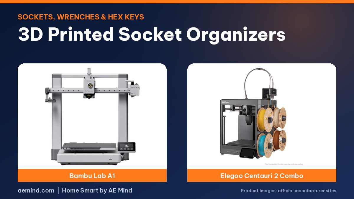 3D printed socket organizer