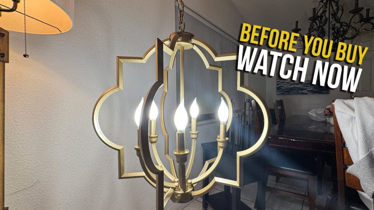 ACANER 5-light gold globe chandelier review