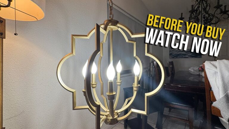 ACANER 5-Light Gold Globe Chandelier Review: Modern Farmhouse Pendant