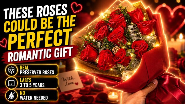 ADDWel Preserved Roses Review: A Dozen Real Red Roses With LED Lights