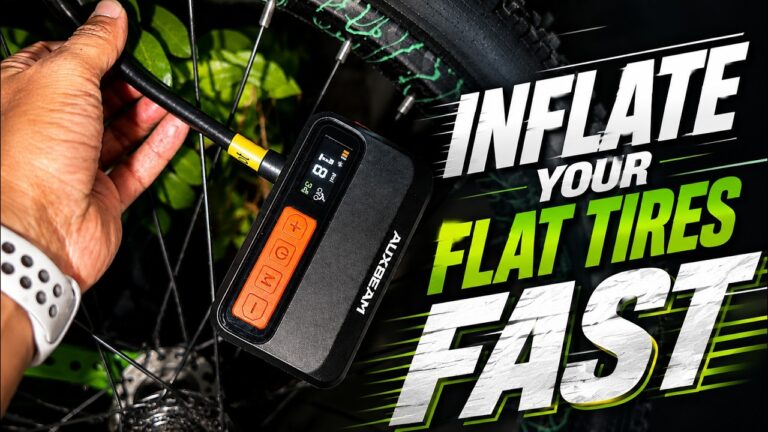 AUXBEAM Electric Bike Pump Review: Portable 120 PSI Tire Inflator
