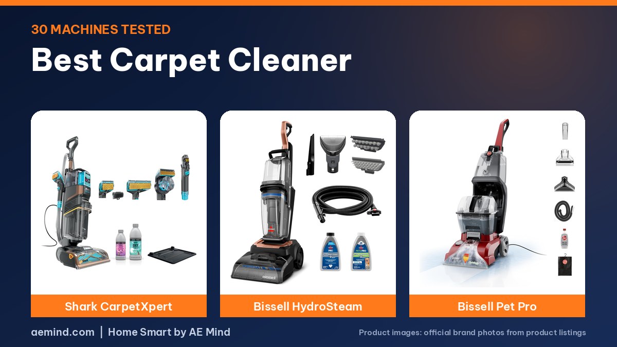 Best carpet cleaner 2026: Shark CarpetXpert, Bissell HydroSteam and Bissell Pet Pro