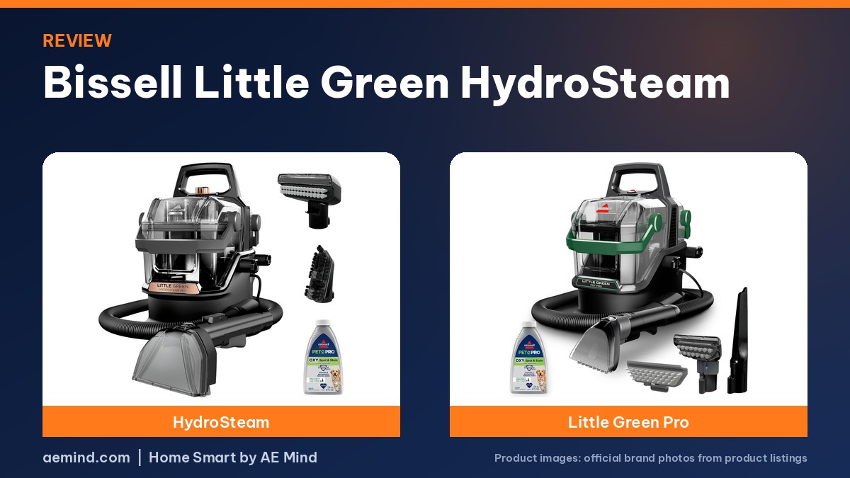Bissell Little Green HydroSteam and Little Green Pro official product photos