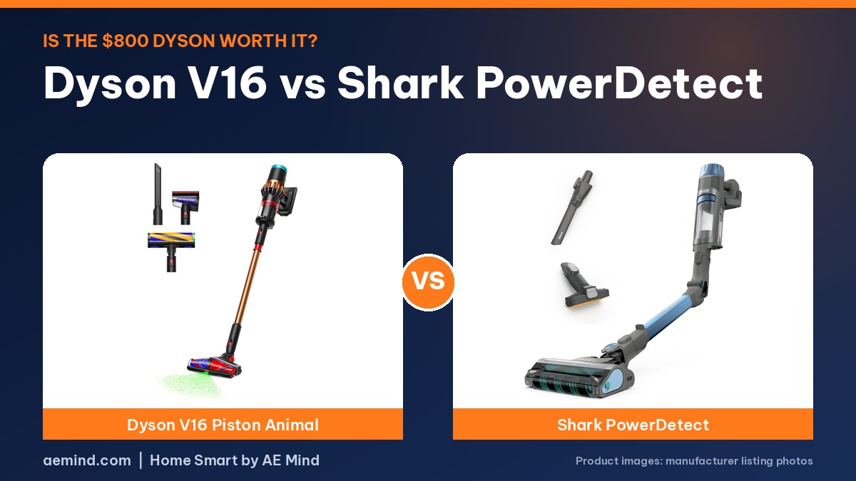 Dyson V16 Piston Animal and Shark PowerDetect cordless vacuums