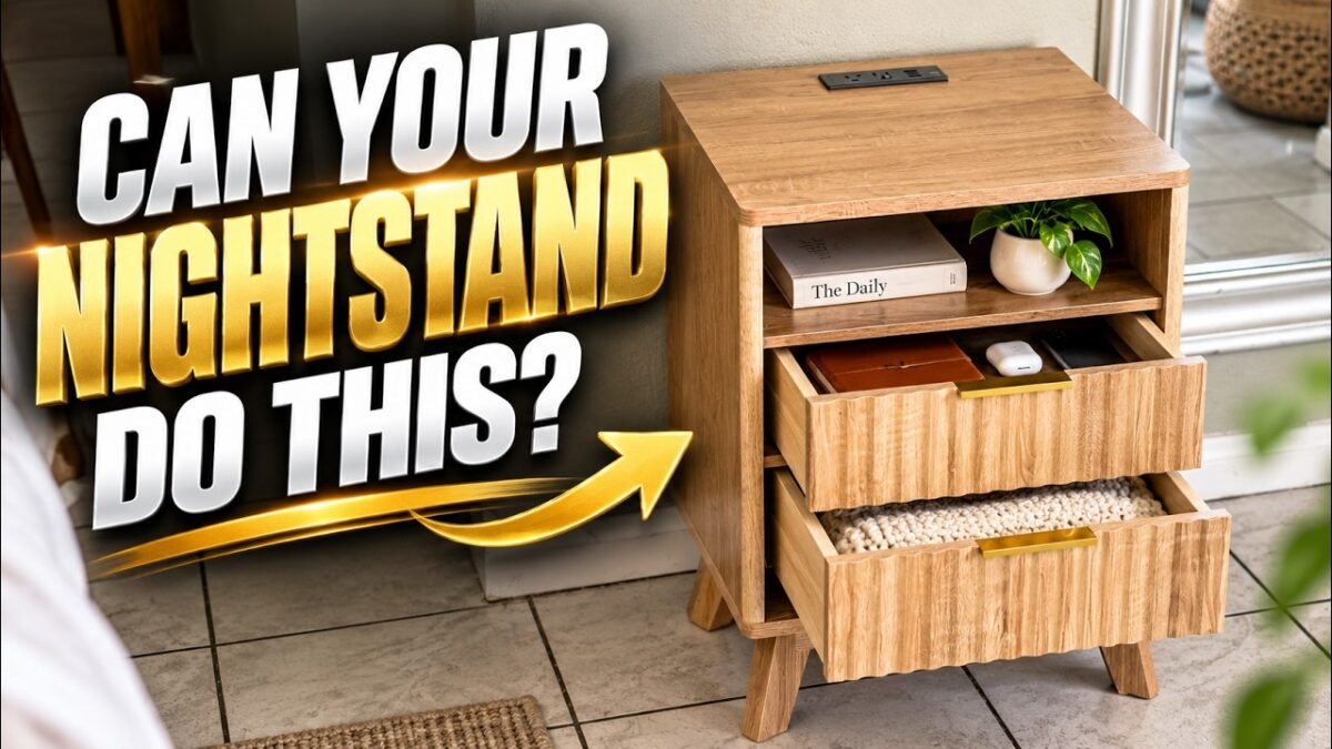 Garvee fluted bedside table with charging station review