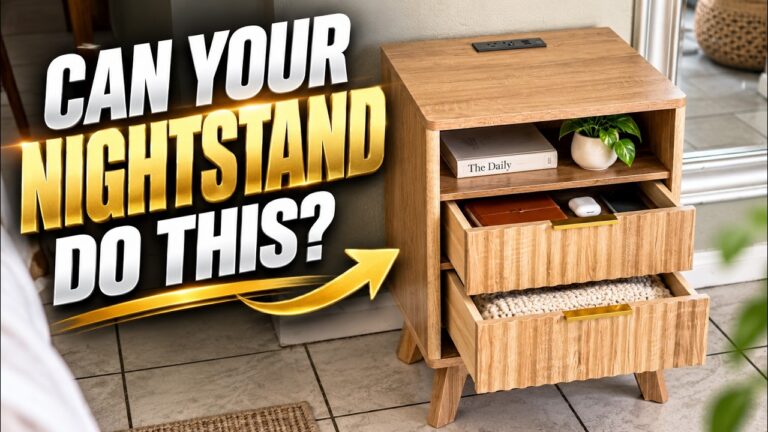 Garvee Fluted Bedside Table Review: Modern Nightstand Set of 2 With a Charging Station