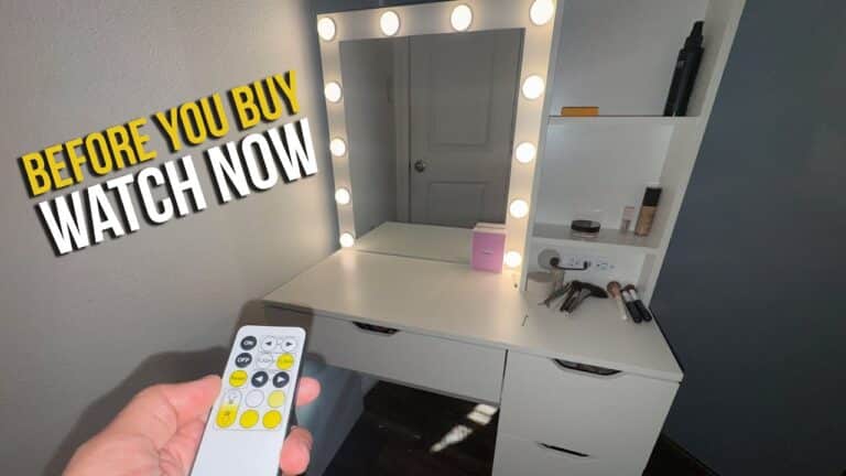 Garvee Vanity Desk Review: Makeup Vanity With LED Mirror Lights, Storage, and Built-In Charging