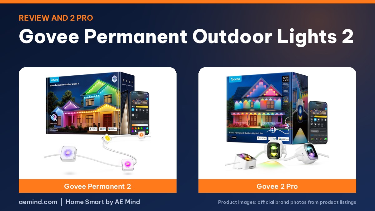 Govee Permanent Outdoor Lights 2 and 2 Pro official product photos