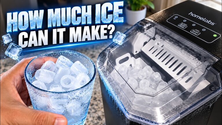 hOmeLabs Countertop Ice Maker Review: 9 Bullet Ice Cubes in 6 Minutes