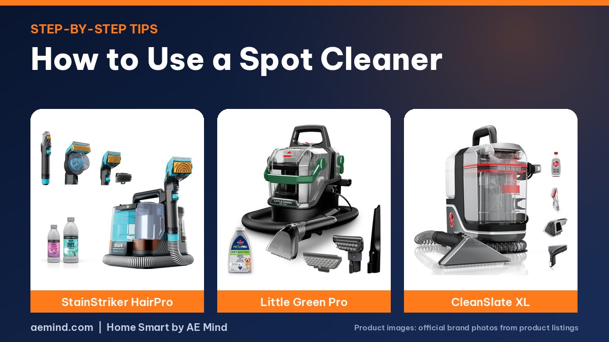 How to use a spot cleaner: Shark, Bissell and Hoover official product photos