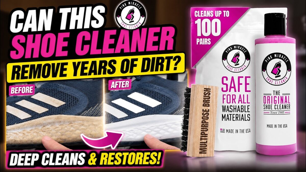 Pink Miracle shoe cleaner review on running shoes