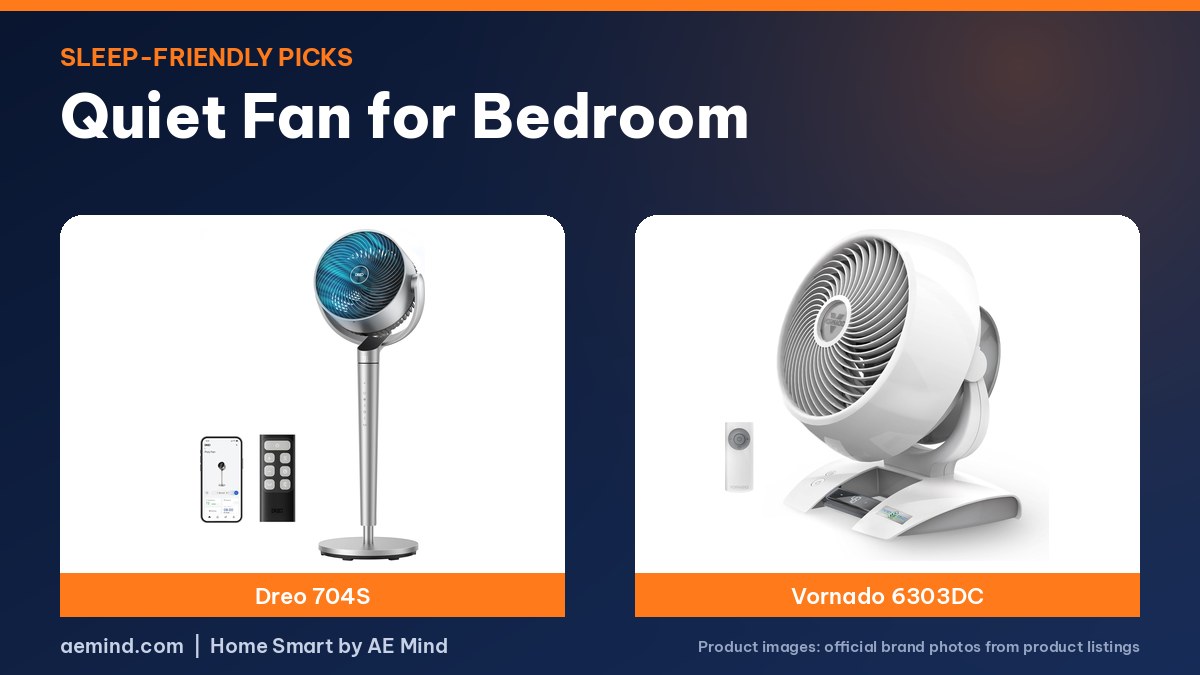 Quiet fan for bedroom: Dreo and Vornado official product photos