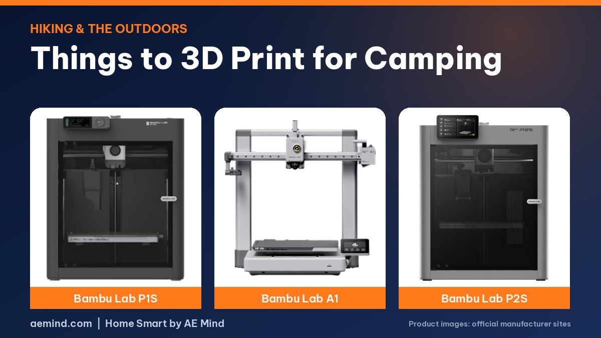 Things to 3D Print for Camping - official printer photos